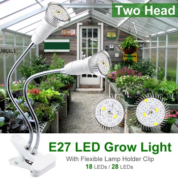 Светодиодный Светильник для выращивания растений с Полным спектром светодиодных светильников EU/US Для внутреннего освещения, светильник для выращивания рассады в помещении, Светильник для выращивания