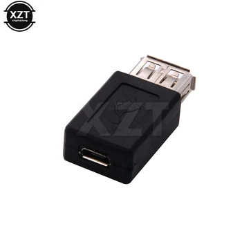 Высококачественный Новый Черный USB 2.0 Типа A Женский к Micro USB B Женский адаптер, конвертер USB 2.0 к разъему Micro USB