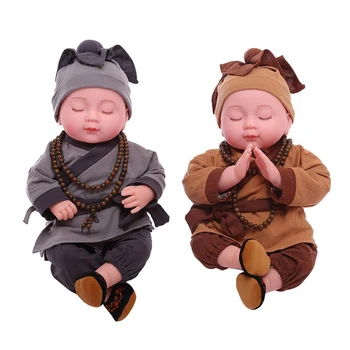 Кукла-реборн, имитирующая Будду, Интеллектуальное пение, имитация маленького монаха, Виниловая кукла для озвучивания, силиконовые куклы-реборн-младенцы