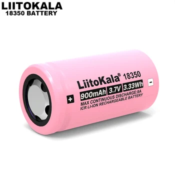 Liitokala New ICR 18350 мощность 900 мАч, литиевая батарея 3,7 В 8А, питание для электроинструментов, фонарик