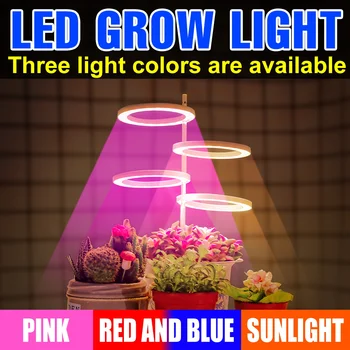Angel Ring Plant Lamp LED Grow Light Полный Спектр Фитолампы Цветочная Палатка 5 В Тепличный Растительный Светильник Система Выращивания Гидропоники