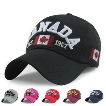 Новые поступления Хлопковая бейсболка Gorras Canada с флагом Канады, бейсболка Snapback, Сменные мужские бейсболки, абсолютно новые для взрослых