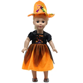 18-дюймовая кукольная одежда, включая юбку, шляпу, набор для косплея на Хэллоуин