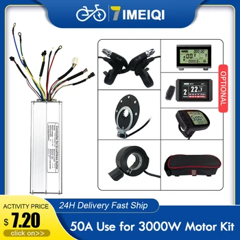 Контроллер электрического велосипеда 56-90 В 50A 3000 Вт, Комплект Бесщеточного контроллера с ЖК-светодиодным дисплеем KT Для Ebike Motor Conversion Kit, Запчасти