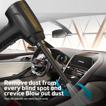 Автомобильный беспроводной пылесос 80000 pa, USB-зарядка, воздушный пылесос, портативный ручной пылесос, домашний автомобильный пылесборник двойного назначения
