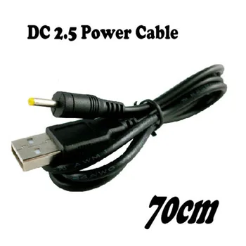 1000 шт./лот, USB-кабель для зарядки от постоянного тока 2,5 мм до USB-штекера/разъема, шнур питания