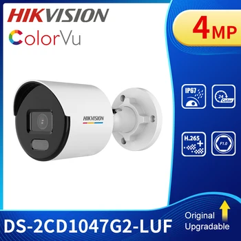 Hik DS-2CD1047G2-LUF 4-мегапиксельная Камера Видеонаблюдения ColorVu Bullet с функцией обнаружения человека POE P2P Встроенный Микрофон Цветная Камера Безопасности IP67