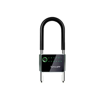 Новый Водонепроницаемый велосипедный U-образный замок Smart Bike Lock С паролем TUYA APP, электронным замком, защищенным от отпечатков пальцев