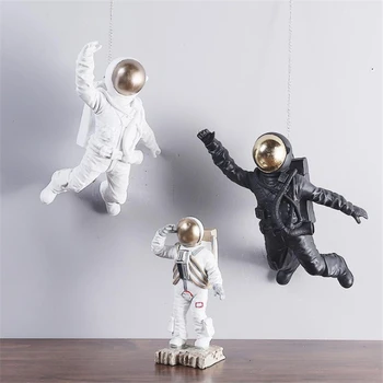 Креативные поделки для украшения космического астронавта из смолы, настенные гобелены для летающих астронавтов, декоративные поделки, лучший подарок