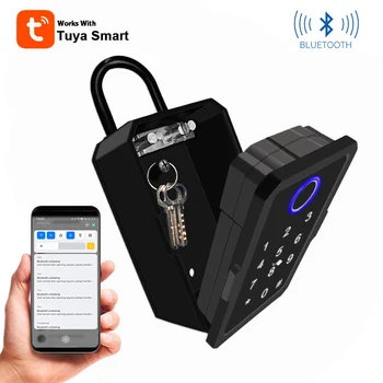 Tuya Smart Electronic Keyboxs Работают С Bluetooth-Шлюзом, Водонепроницаемым Наружным Замком, Коробкой для ключей с Отпечатками Пальцев, Настенной Коробкой Для Ключей Для Дома