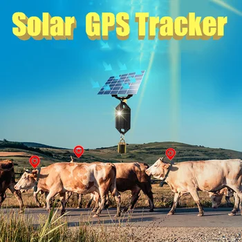 Ошейник с GPS-трекером на солнечной батарее 4G, водонепроницаемый локатор для крупного рогатого скота, устройство для отслеживания лошадей с защитой от потери GPS для отслеживания поголовья верблюдов
