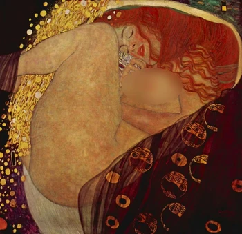 Репродукция картины Густава Климта маслом на льняном холсте, Даная, бесплатная быстрая доставка, 100% ручная работа, музейное качество