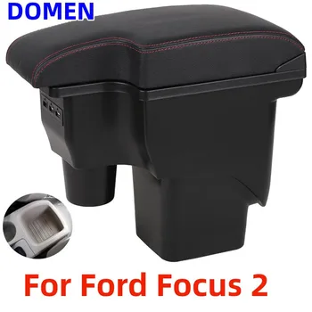 Для Ford Focus 2 коробка для подлокотника mk2 автомобильные аксессуары передняя модернизация Для Ford Focus mk2 Коробка для подлокотника автомобиля Центральный ящик для хранения USB