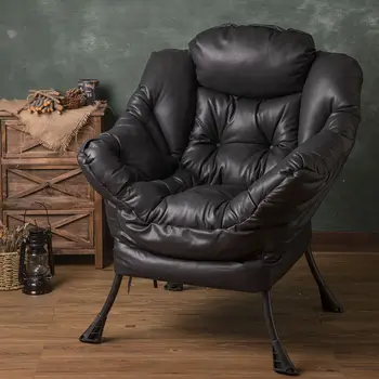 Ленивый диван-кресло современный простой одноместный домашний спальня компьютерный стул для отдыха Европейский кожаный диван-кресло роскошный диван