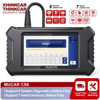 MUCAR CS6 Профессиональный Obd2 Сканер Масляный EPB SAS TBA TPMS ABS Сброс 6 Систем Сканирования Бесплатный Считыватель кода Автомобиля Инструменты Автоматической Диагностики