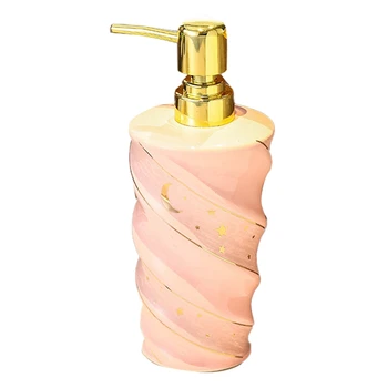 Керамический диспенсер для мыла, бутылка для хранения жидкости в ванной, моющее средство, Бутылки для шампуня для ручного душа, розовый