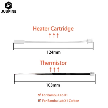 1/2 шт. термистор и керамическая нагревательная пластина для 3D-принтера Bambu Lab X1/X1-Carbon Hotend с нагревательным картриджем 24 В 48 Вт