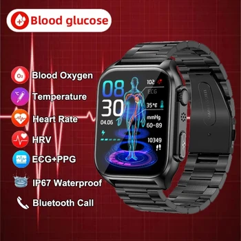 ЭКГ + PPG Смарт-Часы Мужские Bluetooth Вызов Часы Частота сердечных Сокращений Кровяное давление Кислород в Крови Здоровье Монитор уровня сахара в Крови Умные Часы Мужские