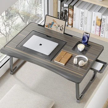 Стол для ноутбука с откидным ящиком, Простой кабинет в студенческом общежитии, Многофункциональный компьютерный стол, Маленький столик для ноутбука, Бытовая мебель