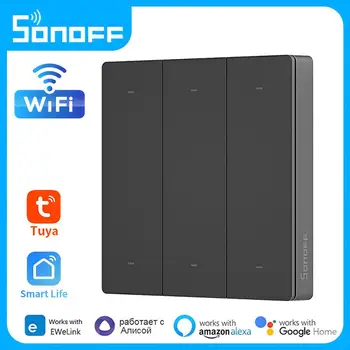 SONOFF M5 SwitchMan WiFi Smart Switch США/ЕС 1/2/3 Банды 80/86 Тип Умный Настенный Выключатель Умный Дом Для eWeLink Alexa Google Home