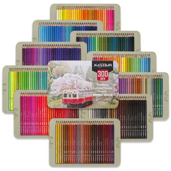 300 цветных цветных карандашей на масляной основе в железной коробке на масляной основе для рисунков художников, цветные карандаши для эскизов для студентов, подарок на день рождения