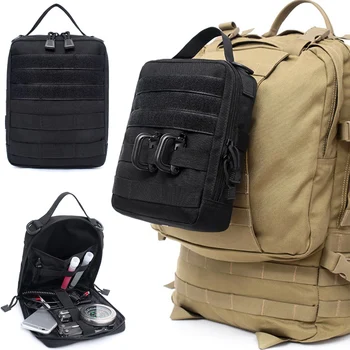 1000D Нейлоновый тактический чехол Molle, сумки для хранения аксессуаров на открытом воздухе, Охотничий EDC, Водонепроницаемый многофункциональный рюкзак для боеприпасов