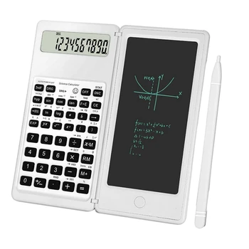 Научный калькулятор С 10-значным ЖК-дисплеем Инженерный калькулятор с планшетом для письма для средней школы и колледжа