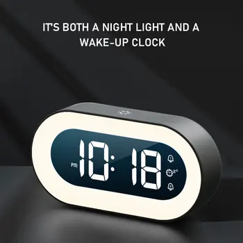 Новый креативный будильник для студентов, светодиодный многофункциональный будильник, Прикроватные электронные часы с отключением звука, часы с ночным освещением в помещении