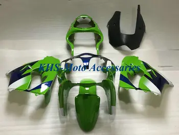 Комплект Мотоциклетных Обтекателей для KAWASAKI Ninja ZX9R 00 01 ZX-9R ZX 9R 2000 2001 ABS Литьевая форма Greeh Белый Синий Корпус