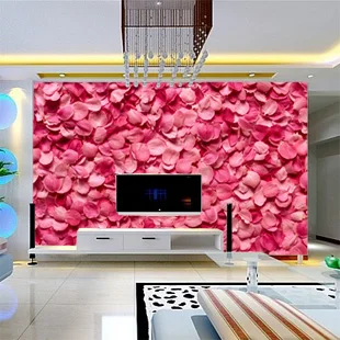 Пользовательские наклейки большая фреска 3D обои Фон 3D обоев 3D обои гостиная спальня ТЕЛЕВИЗОР Лепестки роз