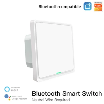 Переключатель голосового управления Требуется нейтральный провод Выключатель света Приложение Smart Life Таймер Tuya Smart Light Switch