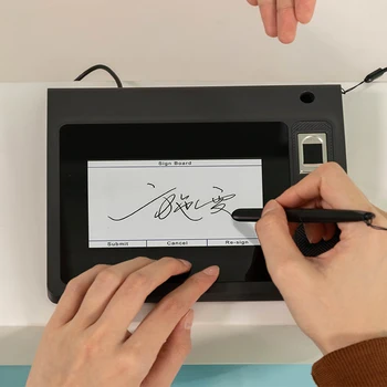Панель для подписи DS530S с поддержкой отпечатков пальцев, электронная цифровая панель для подписи