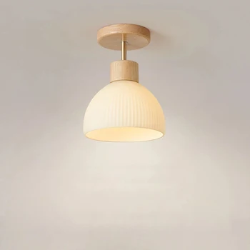 Потолочный светильник для спальни в стиле цельного дерева, красивый и яркий потолочный светильник для прихожей