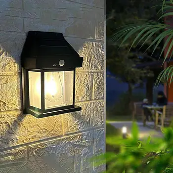 Уличный Водонепроницаемый светодиодный солнечный светильник с датчиком движения, Садовый светильник, уличный фонарь, Солнечный прожектор для украшения дома и сада