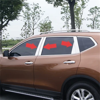 ABAIWAI Наклейка На Окно Автомобиля, Украшение Для Nissan X-Trail T32, Защитные Внешние Автозапчасти из Нержавеющей Стали, 6 штук с 2014 по 2016 год