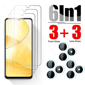 Realmi C51 4G Glass 6в1 Защита экрана Объектива камеры Из Закаленного Стекла Для Пленок RealmeC51 Realme C51 C 51 4G RMX3830 6,7 