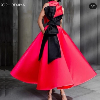 Новое поступление, Короткое вечернее платье с высоким воротом, 2023, Красные, черные вечерние платья, вечерние платья avondjurk, вечерние платья в Дубае