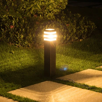 Водонепроницаемый Алюминиевый Столбовой Светильник Открытый E27 светодиодный садовый газонный светильник Алюминиевый Столбовой столбовой светильник пейзажный газонный столбовой светильник