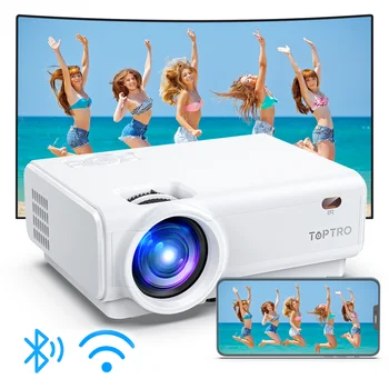 TOPTRO Проектор WiFi Проектор с поддержкой 9500Lumens 1080 P Для кинопроектора на открытом воздухе Портативные светодиодные проекторы Bluetooth
