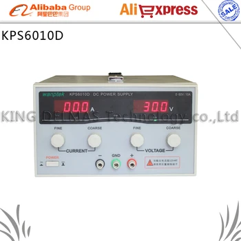 KPS6010D, Высокоточный, мощный, Регулируемый светодиодный Источник питания постоянного тока с двойным дисплеем, 220V EU 60V/10A