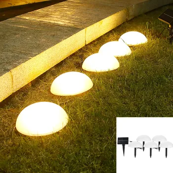 5 светодиодов Солнечный Наземный светильник В форме Шара 5 В 1 Садовый газонный светильник Наружный водонепроницаемый Дорожный ландшафтный светильник в форме Полумесяца