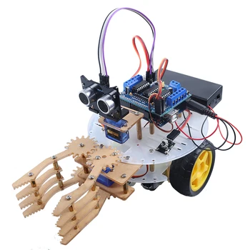 Заводской комплект робота-манипулятора, Роботизированная школа, обучение основам, Стартовый комплект робота-Умного Автомобиля, Механический коготь, IDE C-Programming Academy