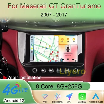 Liyero Auto Android 12 Для Maserati Grantismo GT 2007-2017 Автомобильный Радио Стерео Мультимедийный Плеер GPS Навигация Видео Carplay 4G