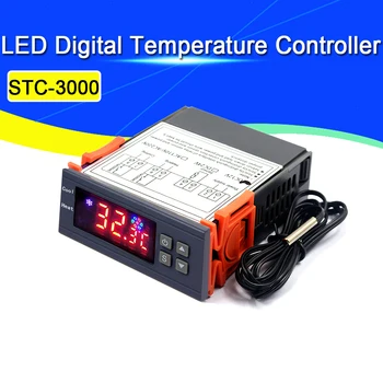 STC-3000 Высокоточный 12 В 24 В 220 В Цифровой термостат Регулятор температуры Датчик термометра Гигрометр