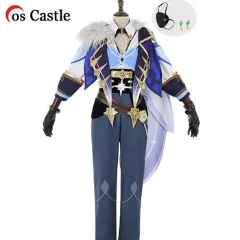 Cos Castle Game Genshin Impact Knights of Favonius Наборы костюмов для Косплея Kaeya, красивая униформа, Рождественская новогодняя вечеринка, Потому что