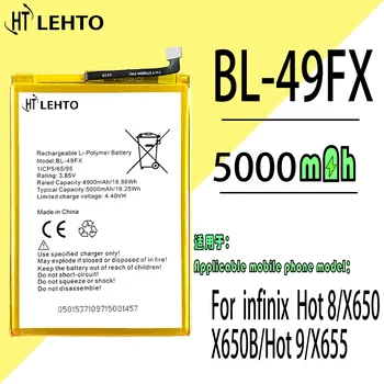 100% Оригинальный Аккумулятор BL-49FX Для INFINIX Hot 8/X650/X650B Для Замены телефона Bateria