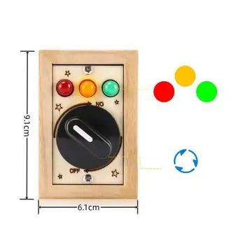 Деревянная Сенсорная доска Кнопочный переключатель с кнопкой ранней активности, двигательные навыки, светодиодная доска Монтессори для мальчиков, детские праздничные подарки
