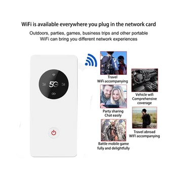 Мобильный WiFi 5G 5G MiFi Роутер Портативный Карманный WiFi Мобильная точка доступа Встроенный 8000 мАч для автомобильного WiFi роутера Power Bank