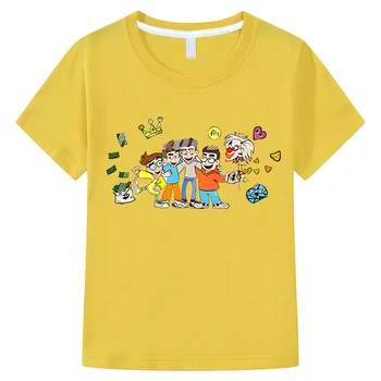 Распродажа детских футболок формата А4, Хлопковые топы с короткими рукавами, одежда для мальчиков и девочек, y2k, цельная летняя футболка с аниме Влад Бумага А4, детская