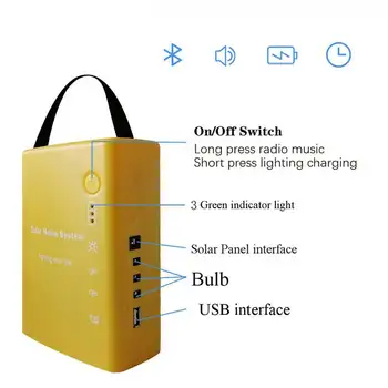 Светодиодные лампы Комплект солнечных ламп USB Интерфейс 3 Вт Лампы с батарейным питанием для барбекю на открытом воздухе